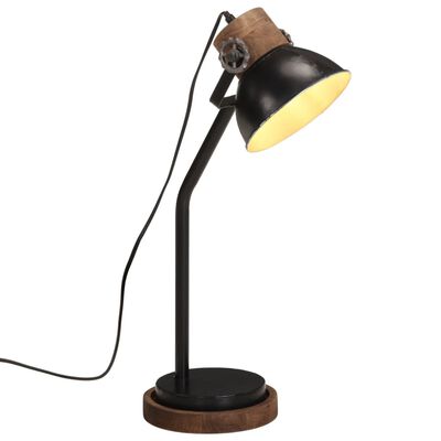 vidaXL Настолна лампа, 25 W, черна, 18x18x60 см, E27