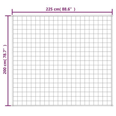 vidaXL Утежнено одеяло сиво 200x225 см 9 кг плат