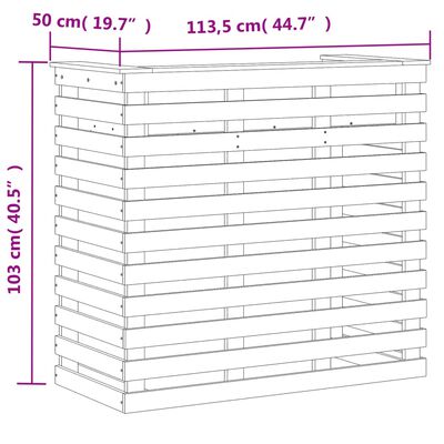 vidaXL Външна бар маса, 113,5x50x103 см, дугласко дърво масив