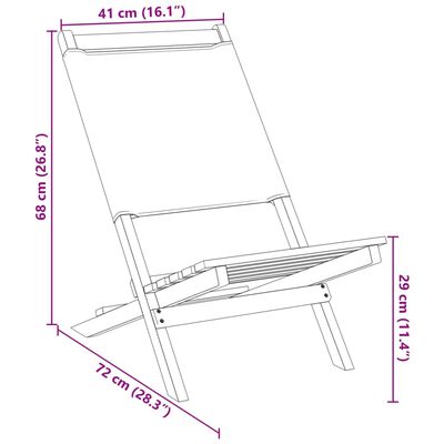 vidaXL Сгъваеми градински столове, 4 бр, кремави, плат и дърво масив