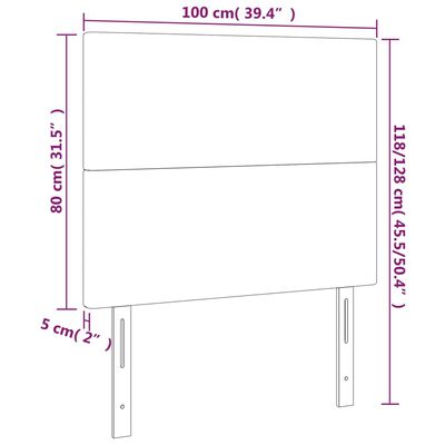 vidaXL Горна табла за легло, 2 бр, тъмносиня, 100x5x78/88 см, кадифе