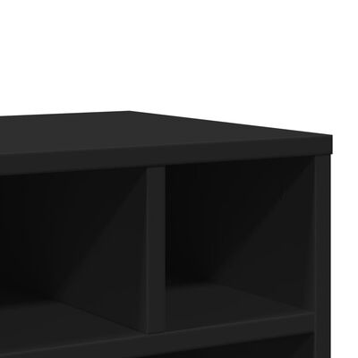 vidaXL Стойка за принтер с колелца, черна, 41x32x48 см
