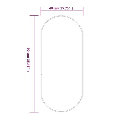 vidaXL Стенно огледало златисто 90x40 см овално