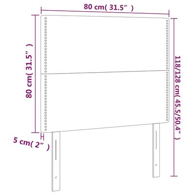 vidaXL Горни табли за легло, 2 бр, тъмносини, 80x5x78/88 см кадифе