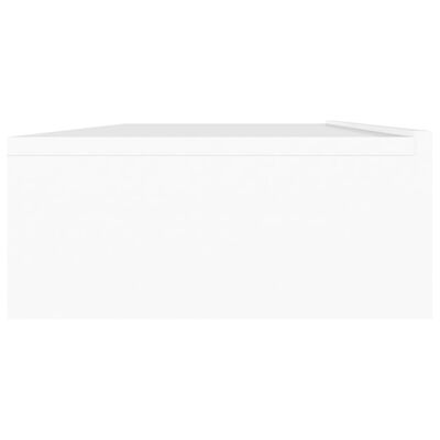 vidaXL ТВ шкаф с LED осветление, бял, 120x35x15,5 см