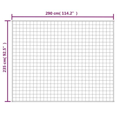 vidaXL Утежнено одеяло синьо 235x290 см 11 кг плат