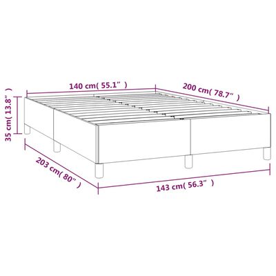 vidaXL Pамка за легло черна 140x200 см изкуствена кожа