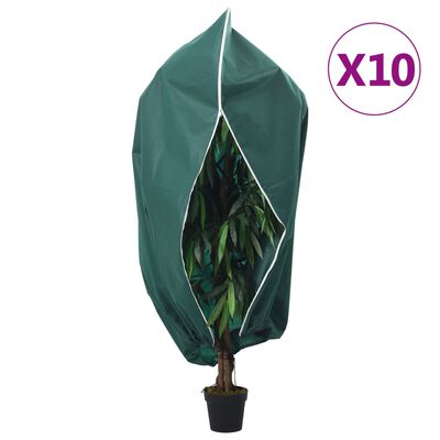 vidaXL Зимни покривала за растения с цип, 10 бр, 70 г/м², 3,93x3,5 м