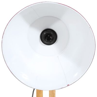 vidaXL Подова лампа 25 W винтидж състарено червен 33x25x130-150 см E27