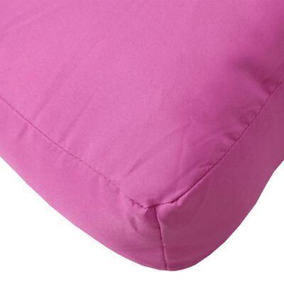 vidaXL Палетна възглавница, розова, 50x50x12 см, текстил