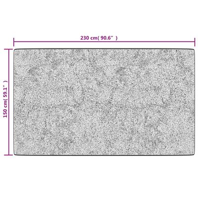 vidaXL Перящ се килим, сив, 150x230 см, противоплъзгащ
