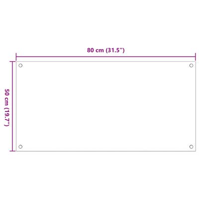 vidaXL Кухненски гърбове, 2 бр, прозрачен, 80x50 см, закалено стъкло