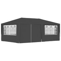 vidaXL Професионална парти шатра със стени 4х6 м антрацит 90 г/м²