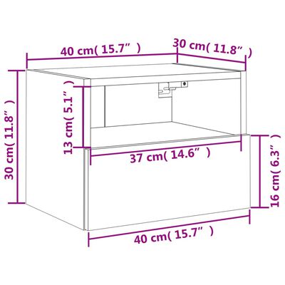 vidaXL Стенни ТВ шкафове 2 бр сив сонома 40x30x30 см инженерно дърво