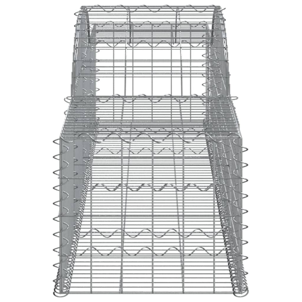 vidaXL Габионни кошници арка 9 бр 300x50x40/60 см поцинковано желязо