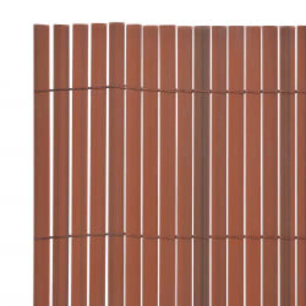 vidaXL Двустранна градинска ограда, 90x400 см, кафява