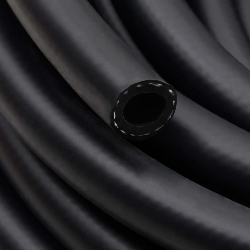 vidaXL Хибриден маркуч за въздух черен 0,6" 100 м гума и PVC