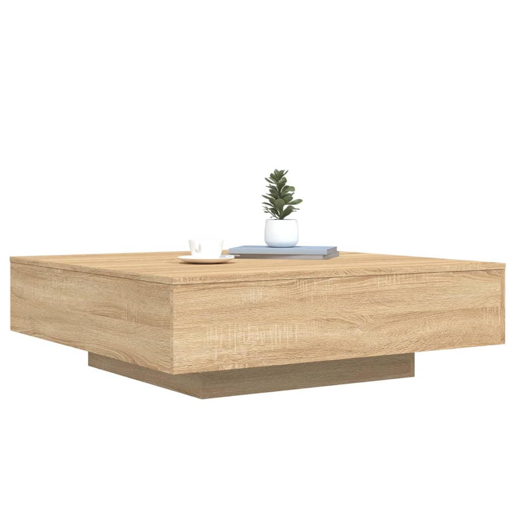vidaXL Кафе маса, дъб сонома, 100x100x31 см, инженерно дърво