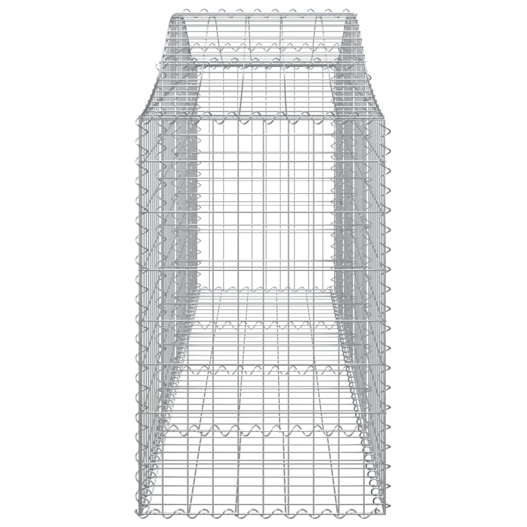 vidaXL Габионни кошници арка 5 бр 200x50x80/100 см поцинковано желязо