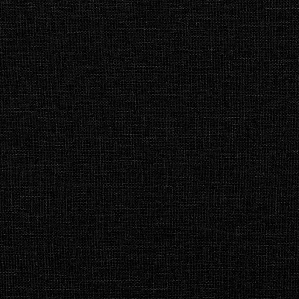 vidaXL Мека табла за легло, черна, 200 см, плат