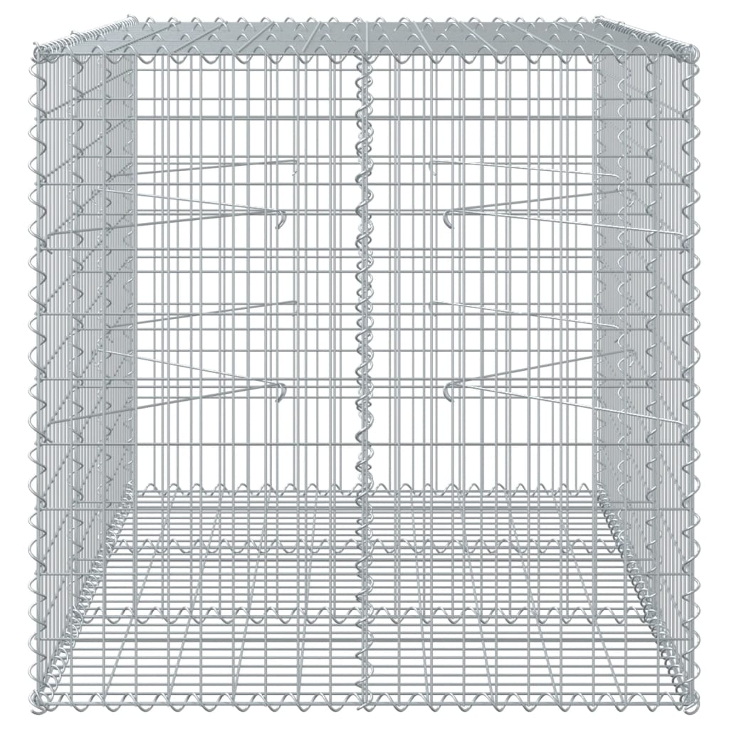 vidaXL Габионна кошница с покритие, 150x100x100 см, поцинковано желязо