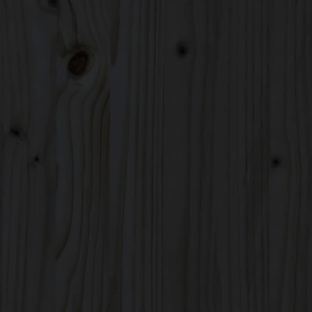 vidaXL Компостер, черен, 100x100x102 см, борово дърво масив