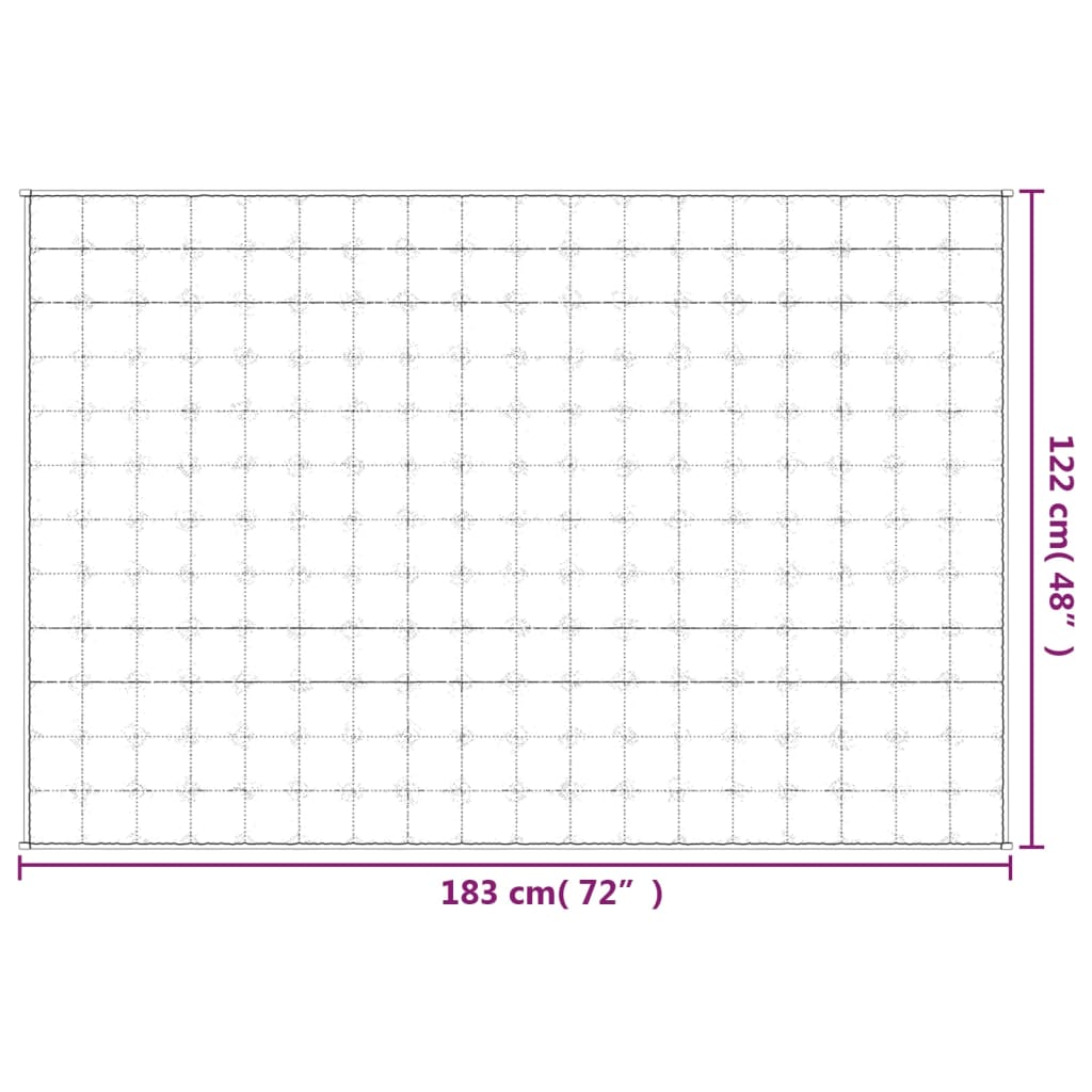 vidaXL Утежнено одеяло сиво 122x183 см 9 кг плат