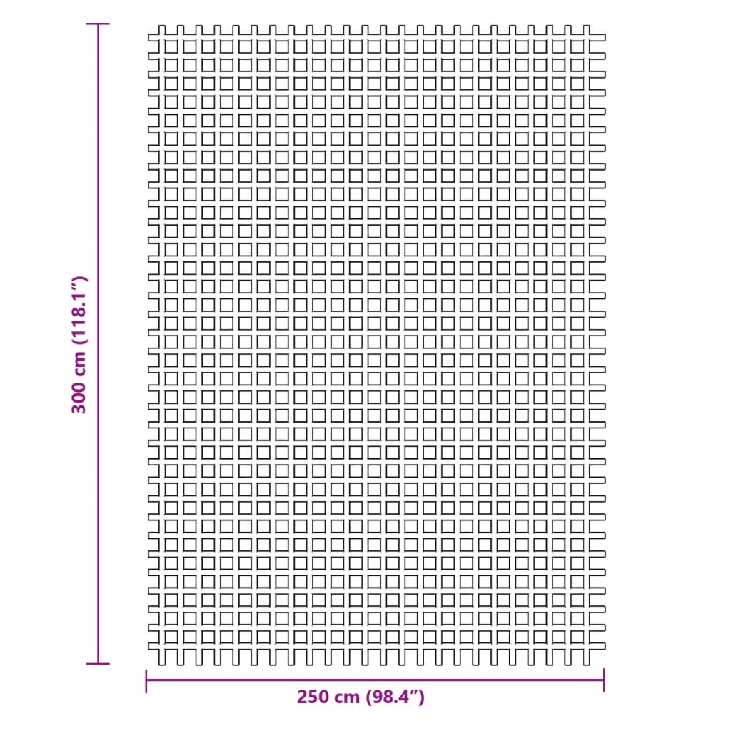 vidaXL Постелка за къмпинг, антрацит, 3x2,5 м