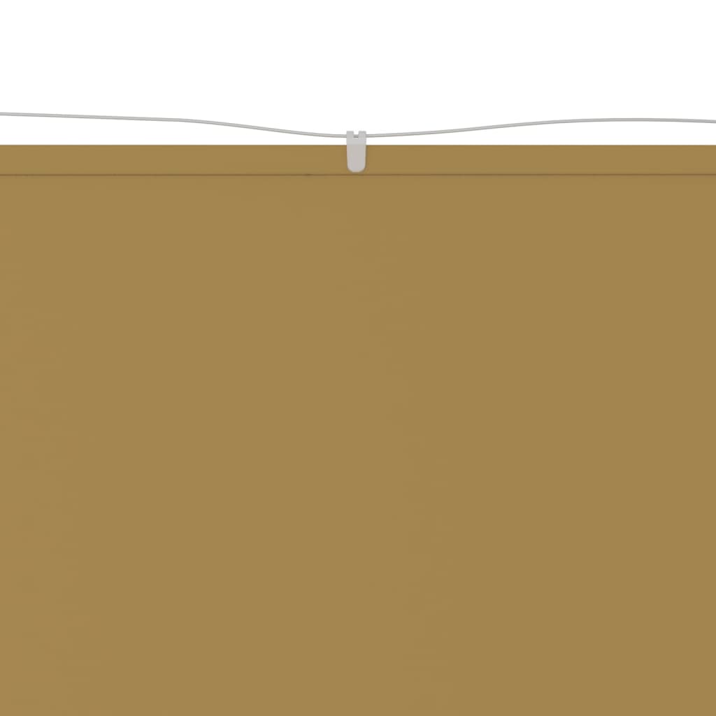 vidaXL Вертикален сенник, бежов, 60x1000 см, оксфорд плат