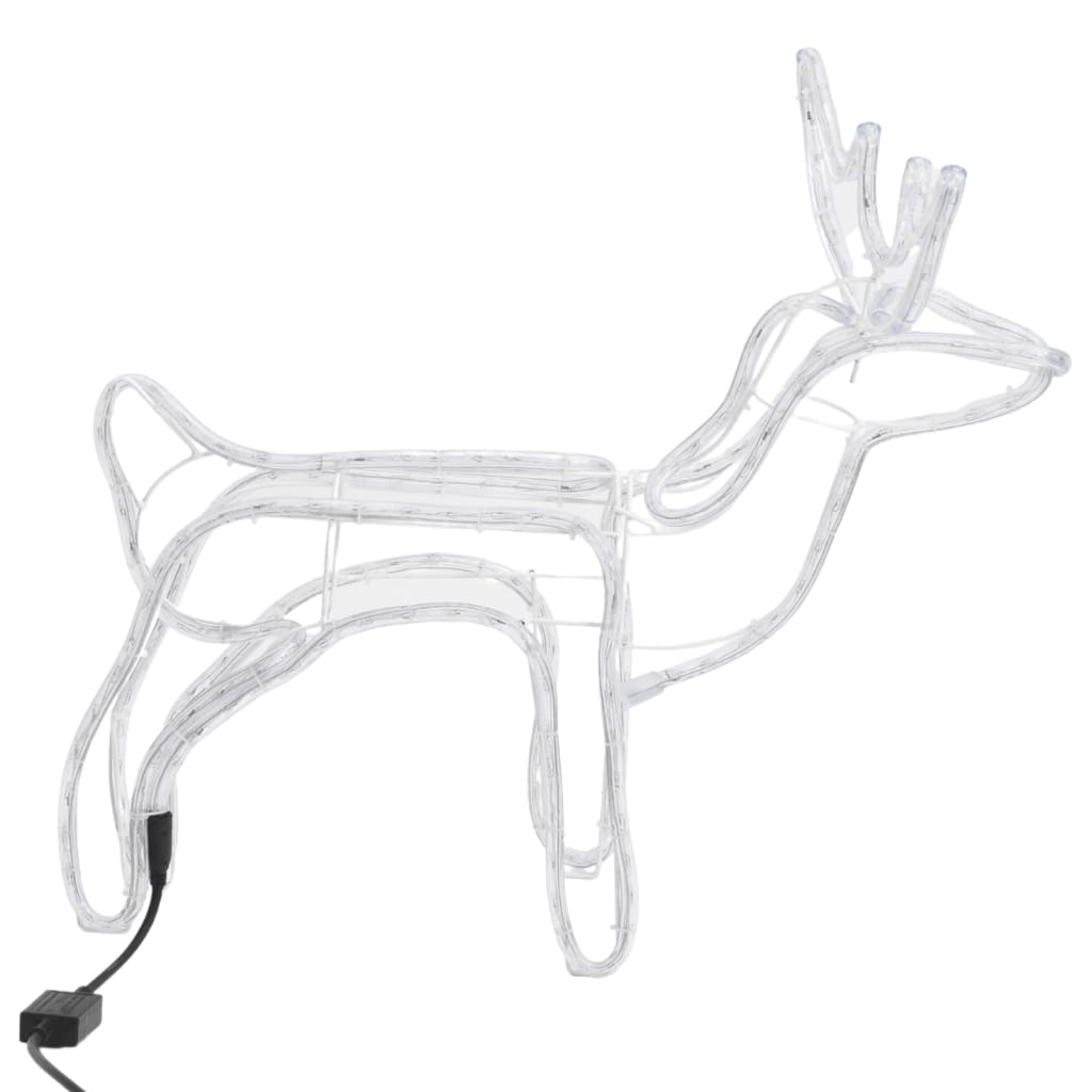 vidaXL Коледни фигури на елени, 2 бр, студено бяло, 60x30x60 см