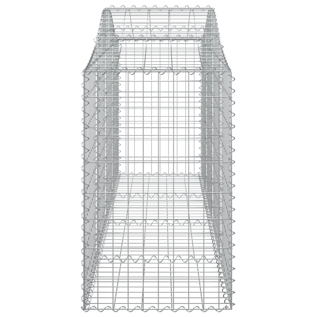 vidaXL Габионни кошници арка 20 бр 200x50x80/100 см поцинковано желязо