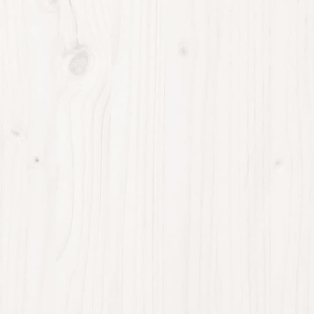 vidaXL Градински сандък, бял, 60x31x31 см, борово дърво масив