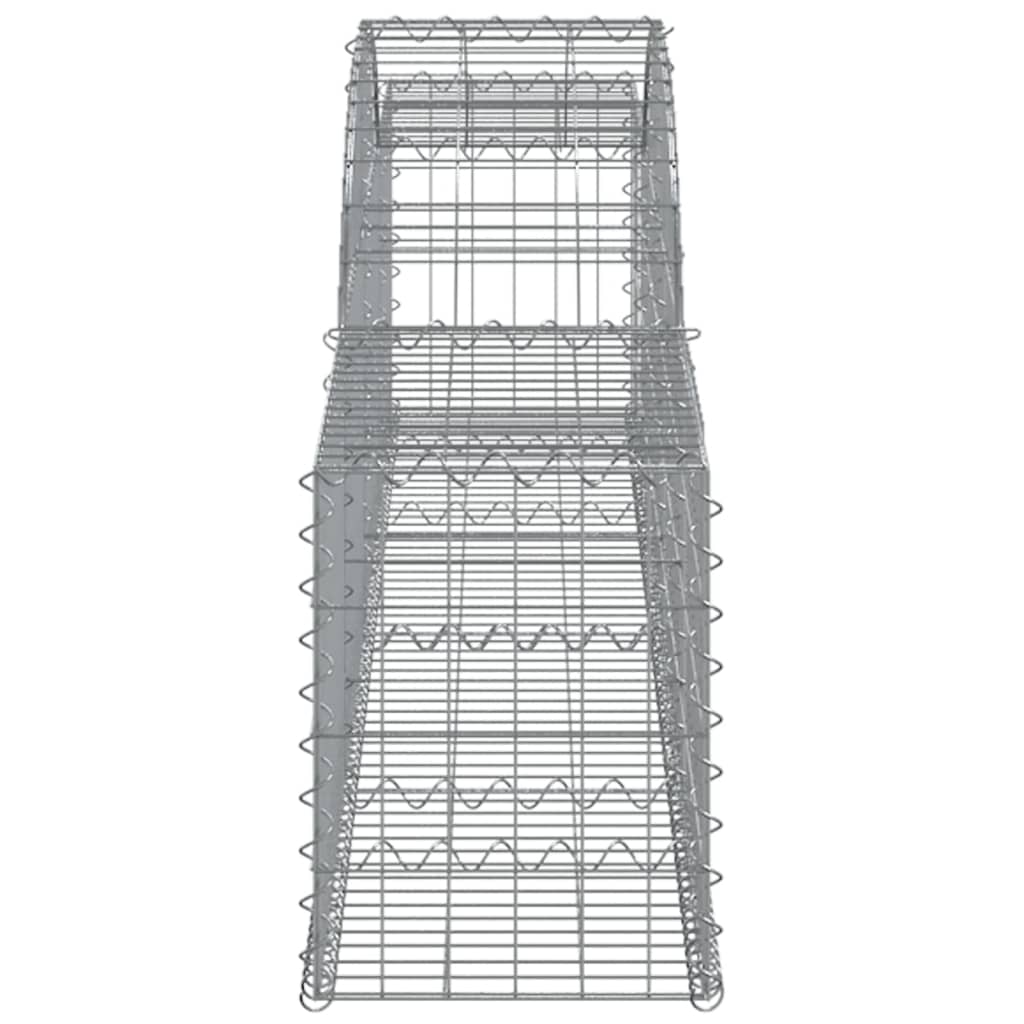 vidaXL Габионни кошници арка 12 бр 300x30x40/60 см поцинковано желязо