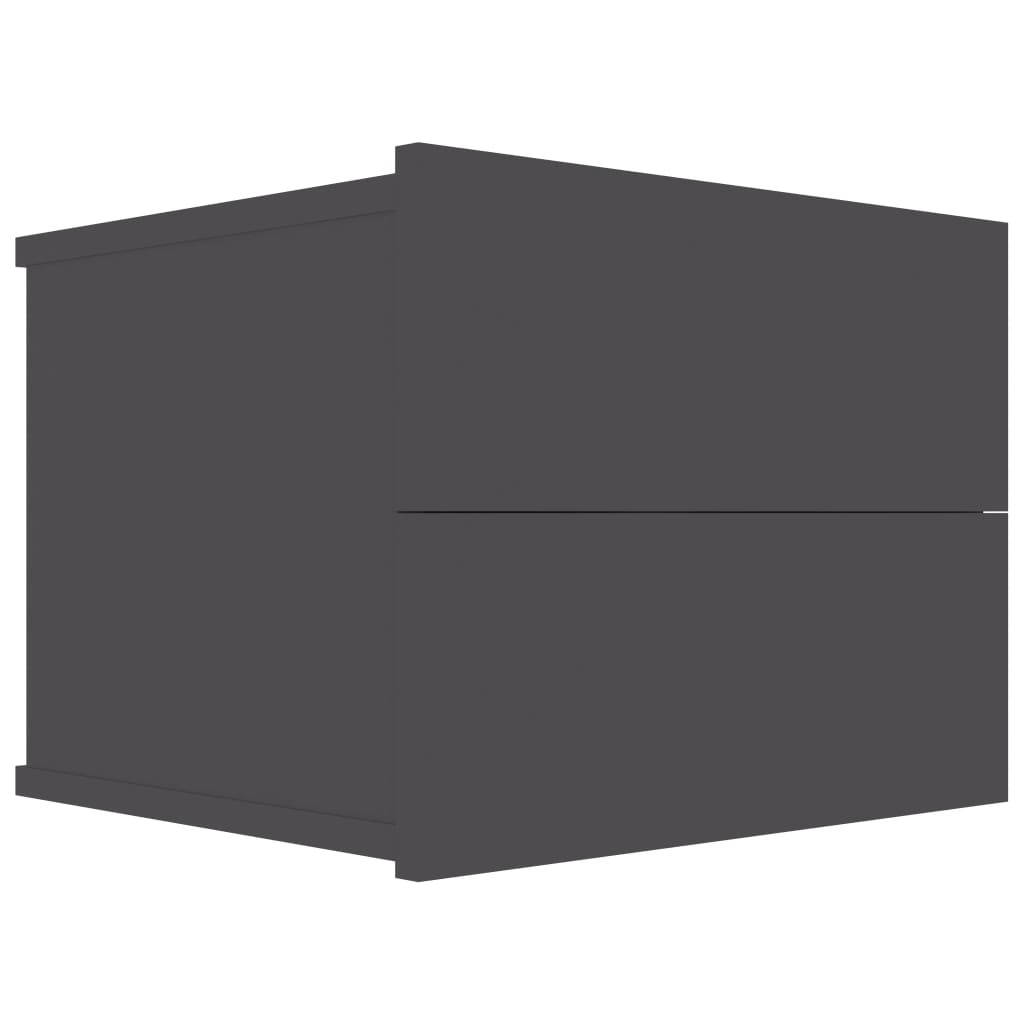 vidaXL Нощно шкафче, сиво, 40x30x30 см, ПДЧ