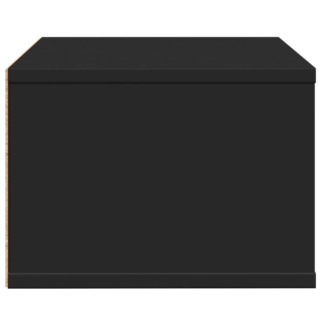 vidaXL Стойка за принтер, черна, 40x32x22,5 см, инженерно дърво