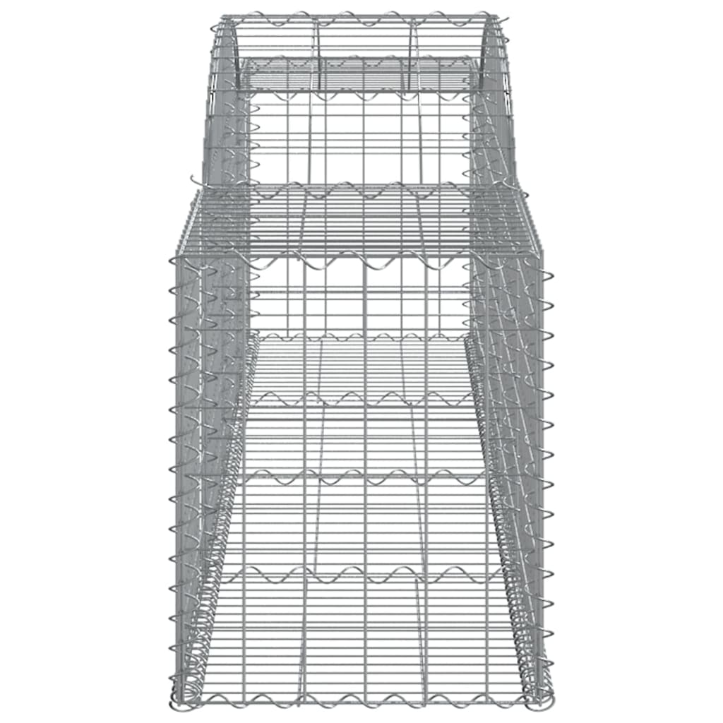 vidaXL Габионни кошници арка 4 бр 300x50x60/80 см поцинковано желязо