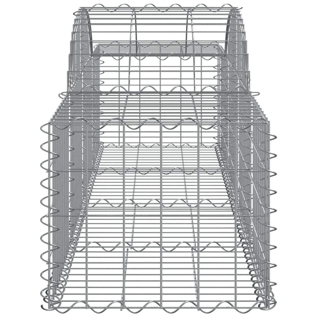 vidaXL Габионни кошници арка 9 бр 200x50x40/60 см поцинковано желязо