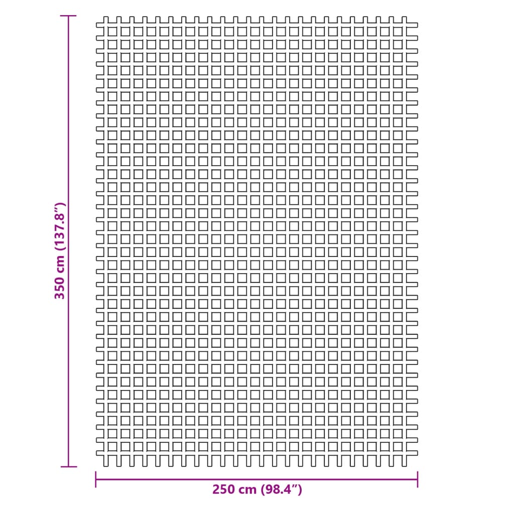 vidaXL Постелка за къмпинг, синя, 3,5x2,5 м