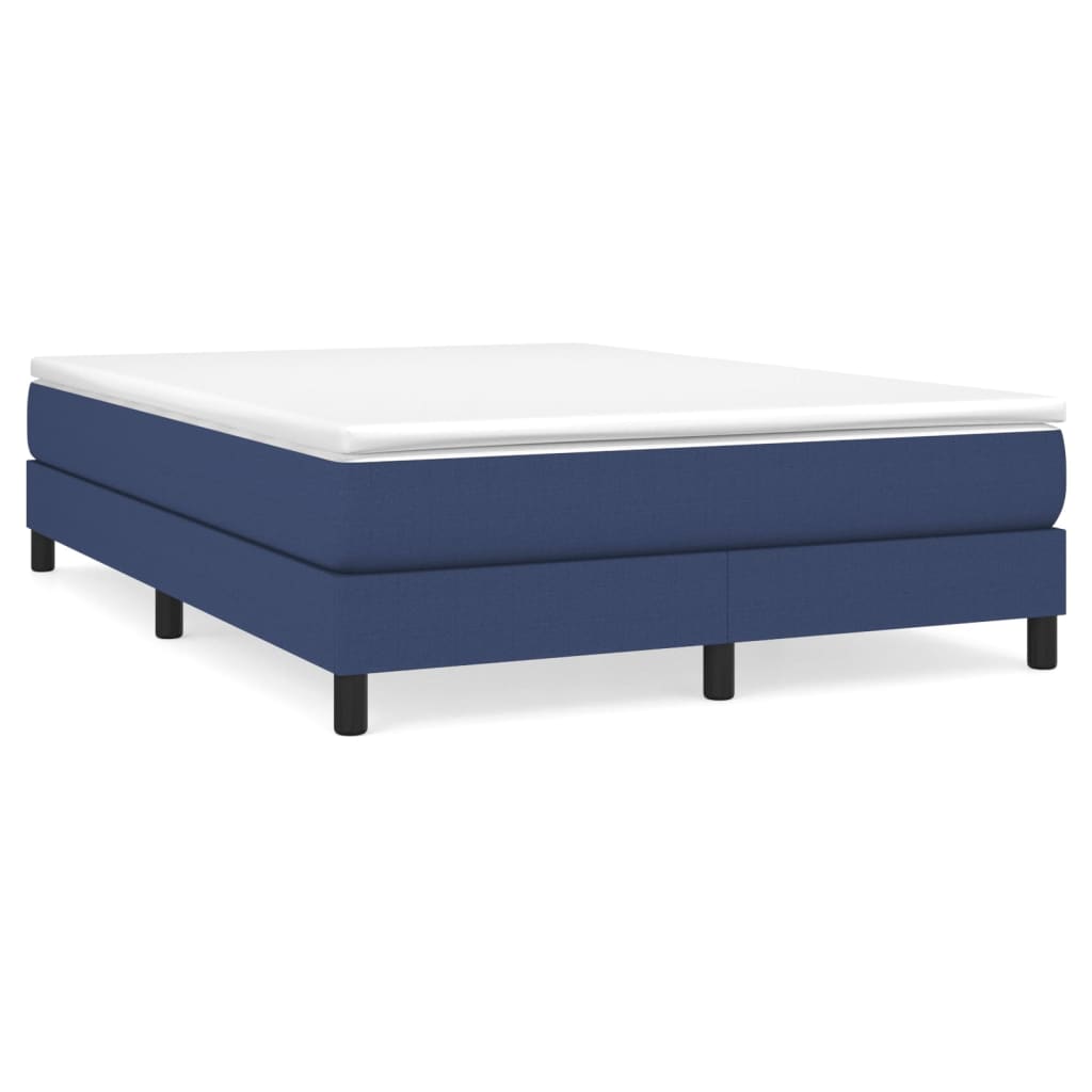 vidaXL Боксспринг легло с матрак, синьо, 140x200 см, плат