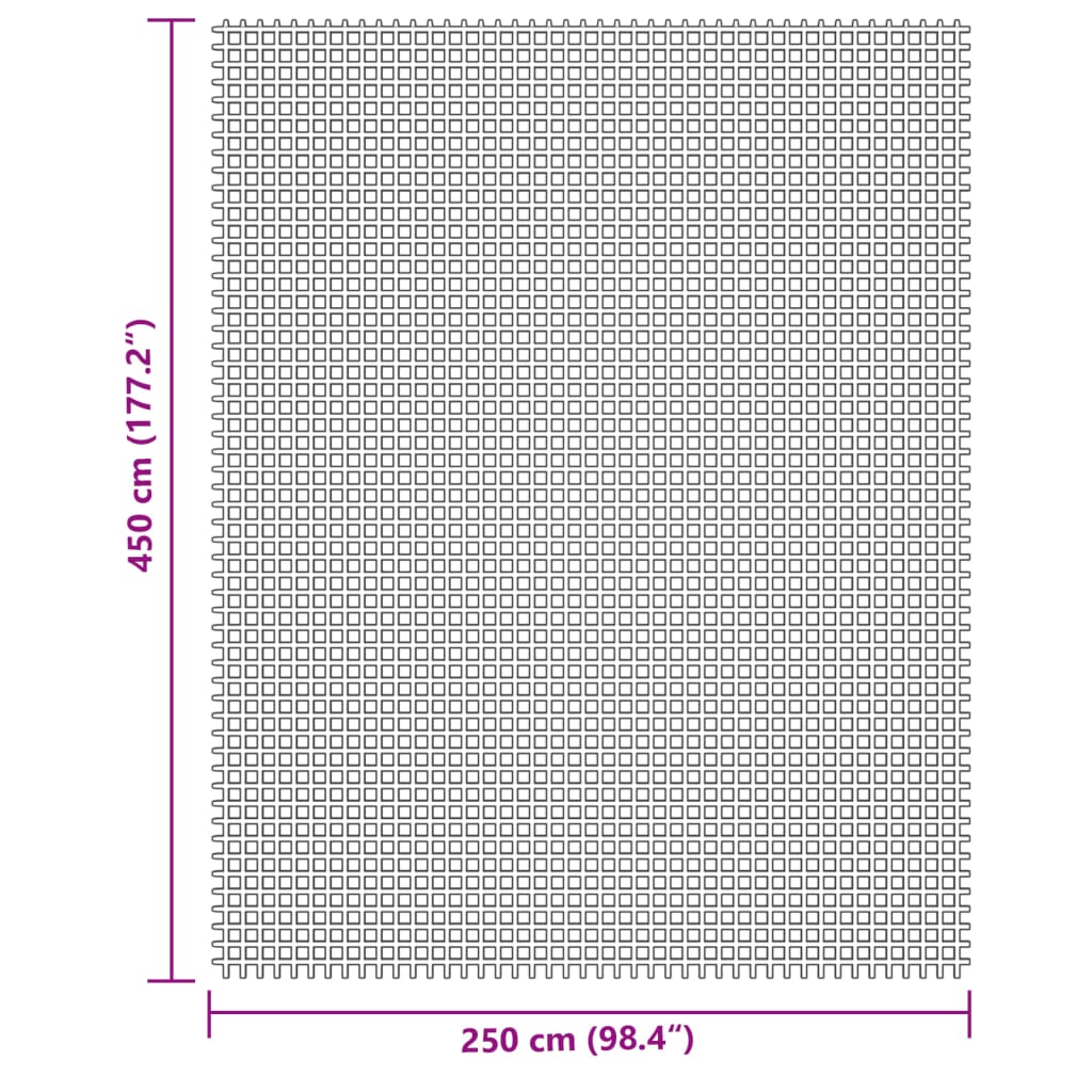 vidaXL Постелка за къмпинг, кремава, 4,5x2,5 м