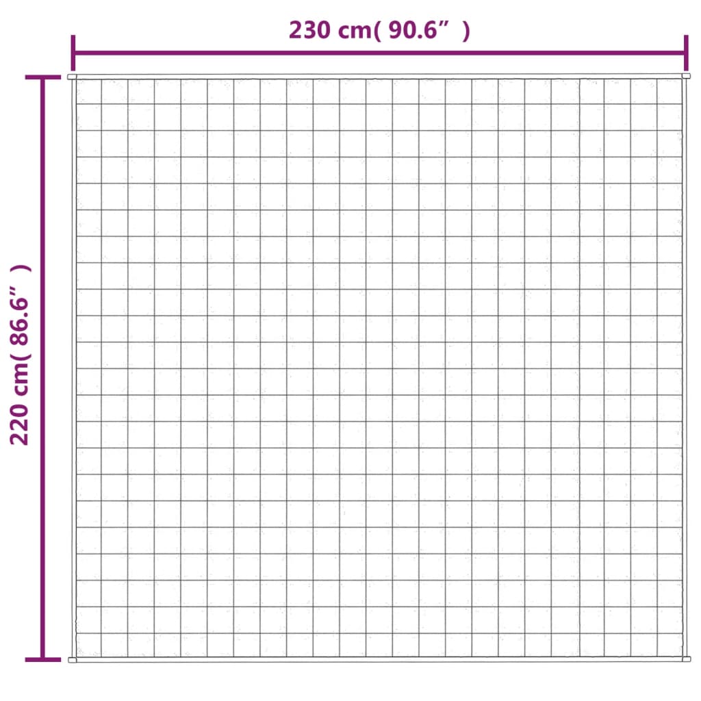 vidaXL Утежнено одеяло синьо 220x230 см 11 кг плат