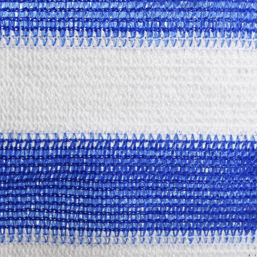 vidaXL Балконски параван, синьо и бяло, 120x500 см, HDPE