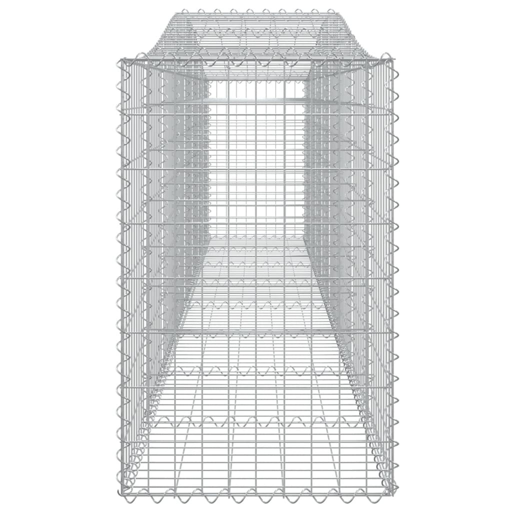 vidaXL Габионни кошници арка 9 бр 400x50x80/100 см поцинковано желязо