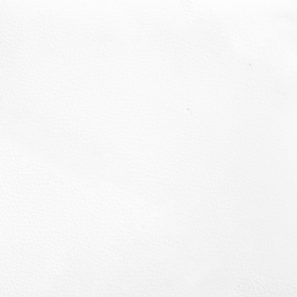 vidaXL Горна табла с уши, бяла, 83x23x118/128 см, изкуствена кожа