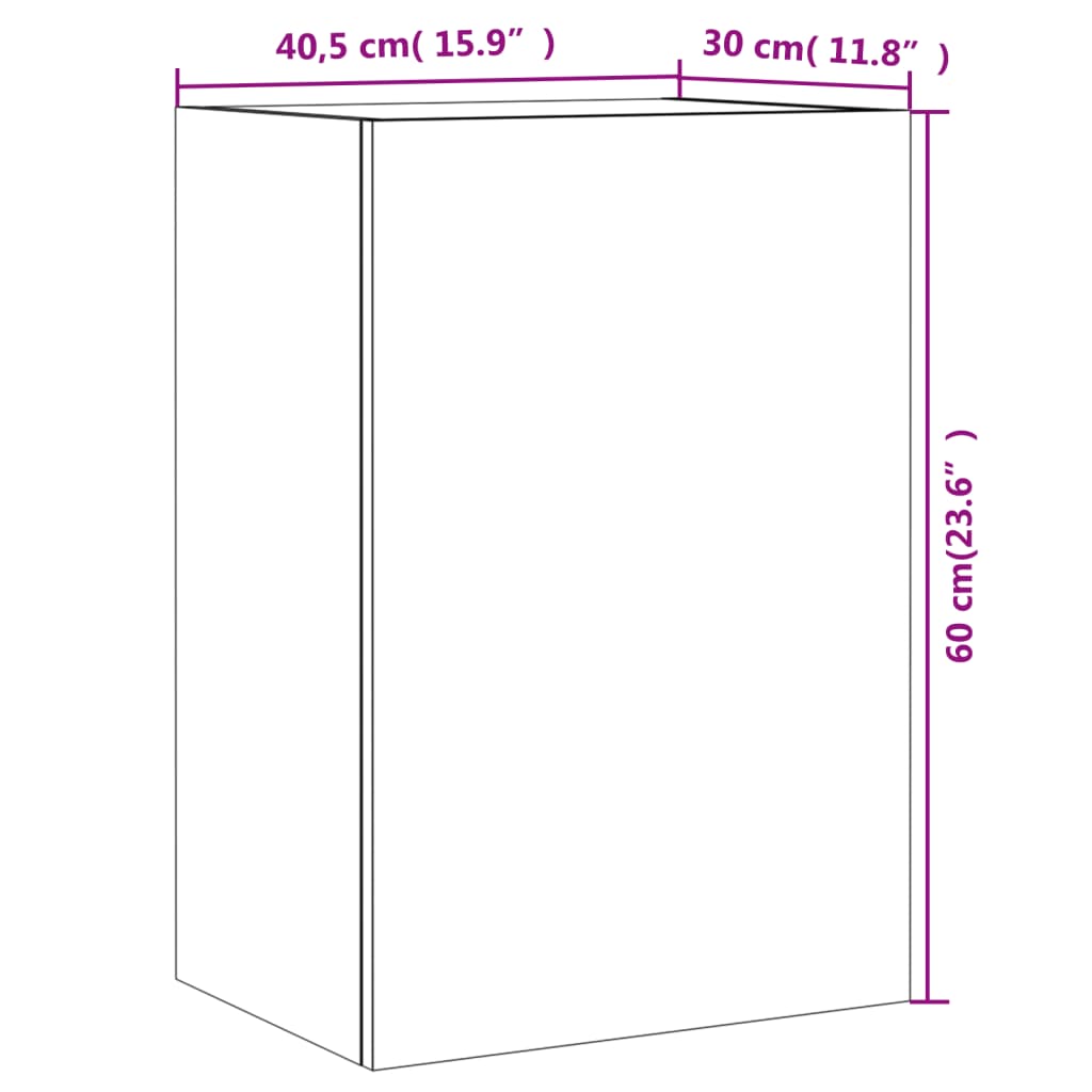 vidaXL Стенни ТВ шкафове 2 бр кафяв дъб 40,5x30x60 см инженерно дърво