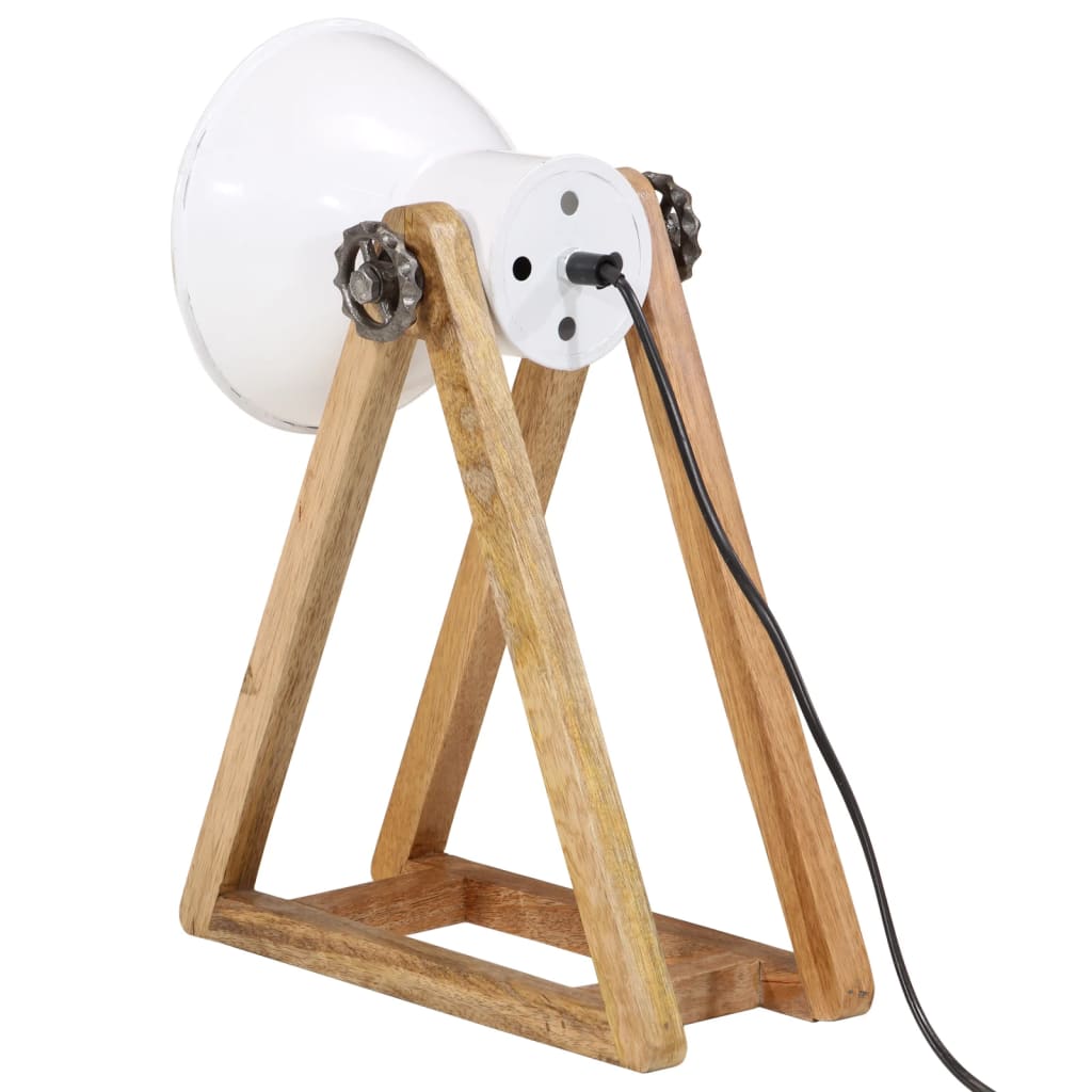 vidaXL Настолна лампа, 25 W, бяла, 30x17x40 см, E27