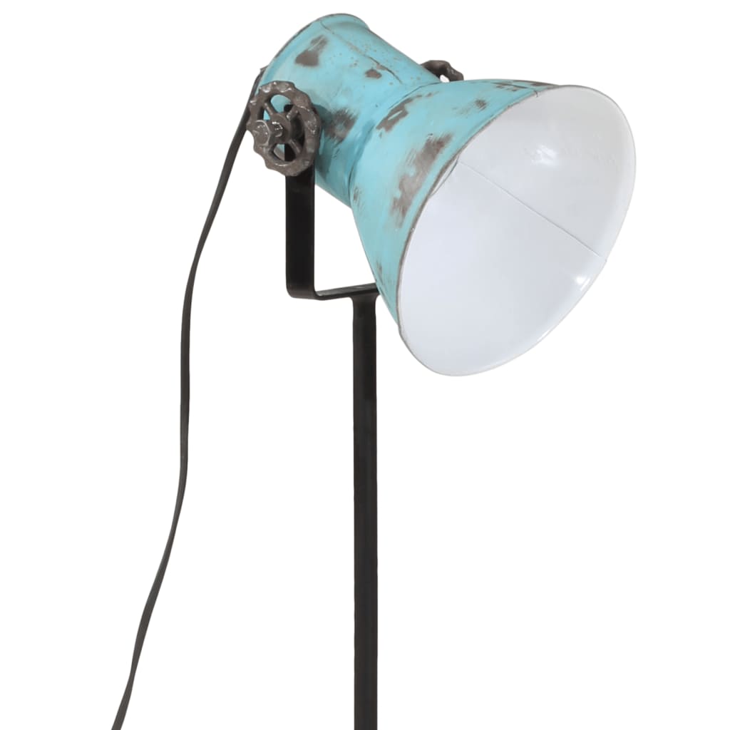 vidaXL Подова лампа 25 W винтидж състарено синьо 35x35x65/95 см E27