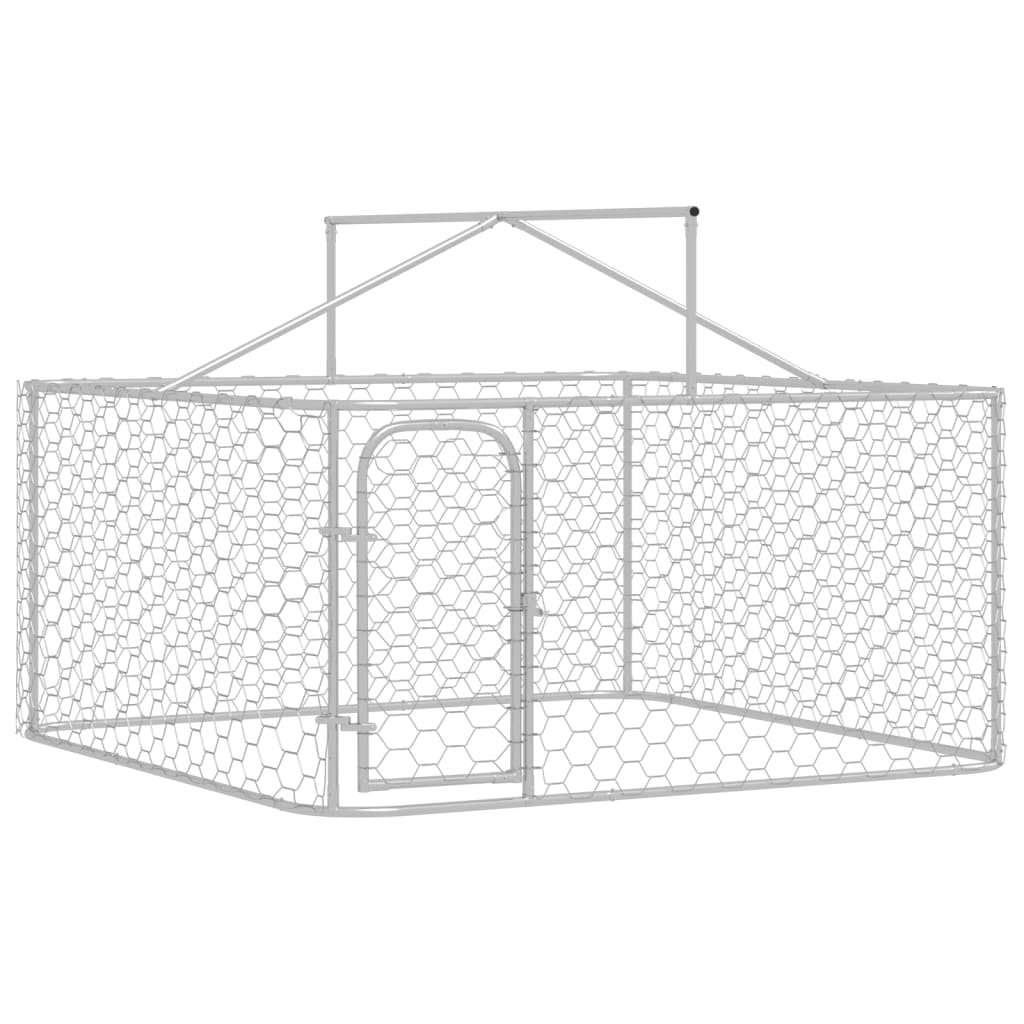 vidaXL Дворна клетка за кучета с покрив, 200x200x150 см