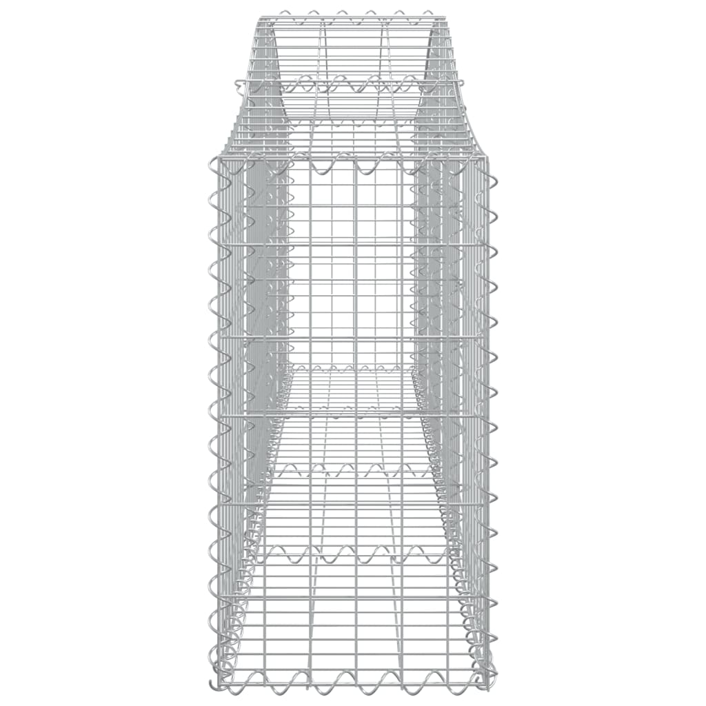 vidaXL Габионни кошници арка 2 бр 200x30x60/80 см поцинковано желязо