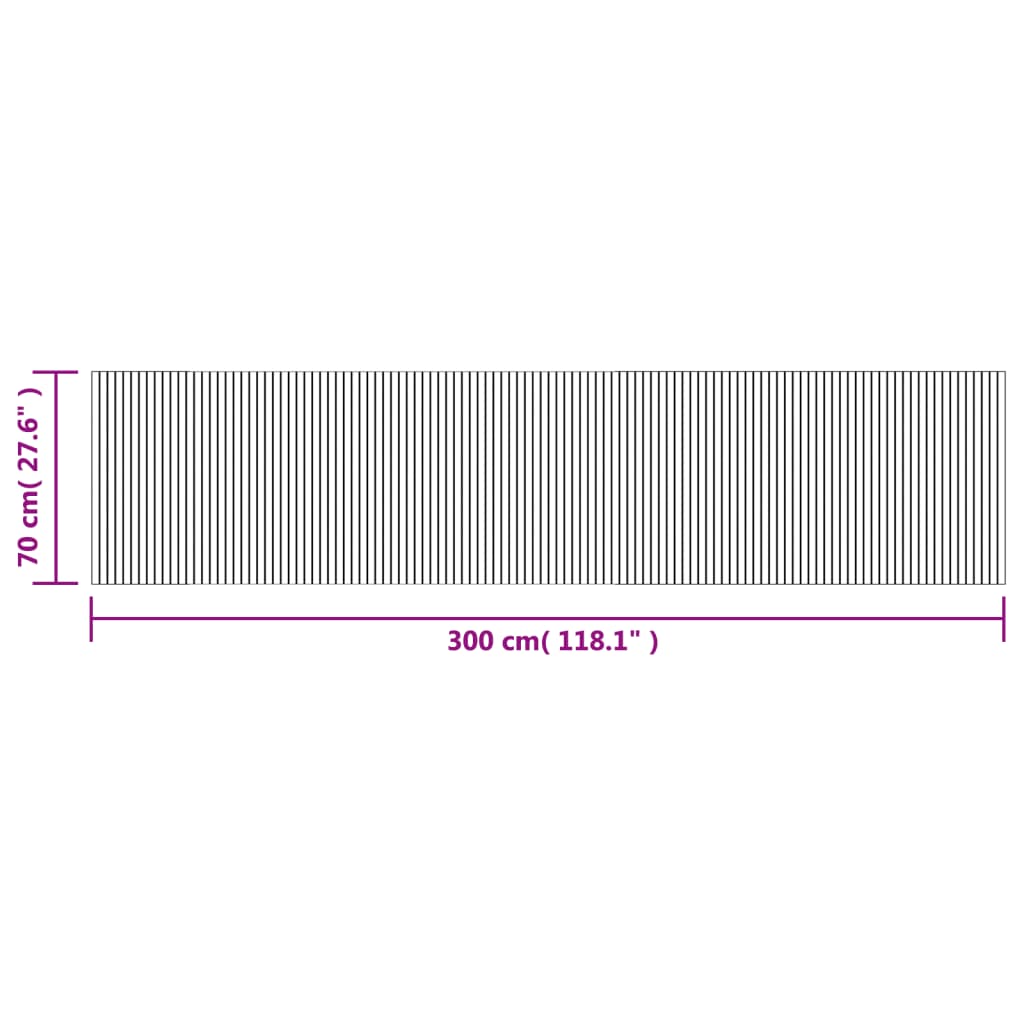 vidaXL Килим, правоъгълен, светъл натурален, 70x300 см, бамбук